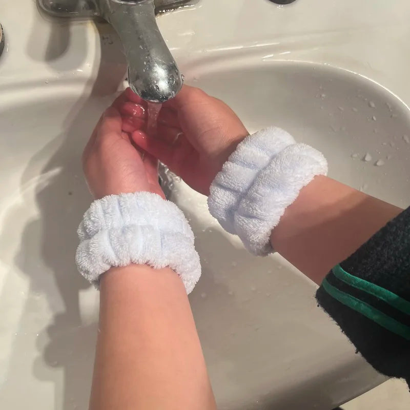 Wrist Wash Band For Women Sweatband Wrist Towels For Washing Face Sport Cuffs Wrist Sweat Band Makeup Wristband Hair Ring