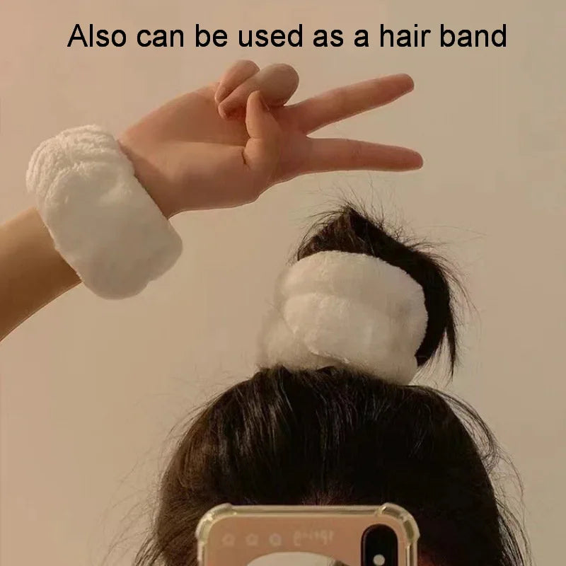 Wrist Wash Band For Women Sweatband Wrist Towels For Washing Face Sport Cuffs Wrist Sweat Band Makeup Wristband Hair Ring